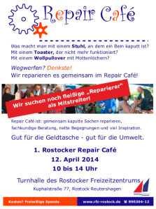 Vorankündigung Repair-Café Reutershagen